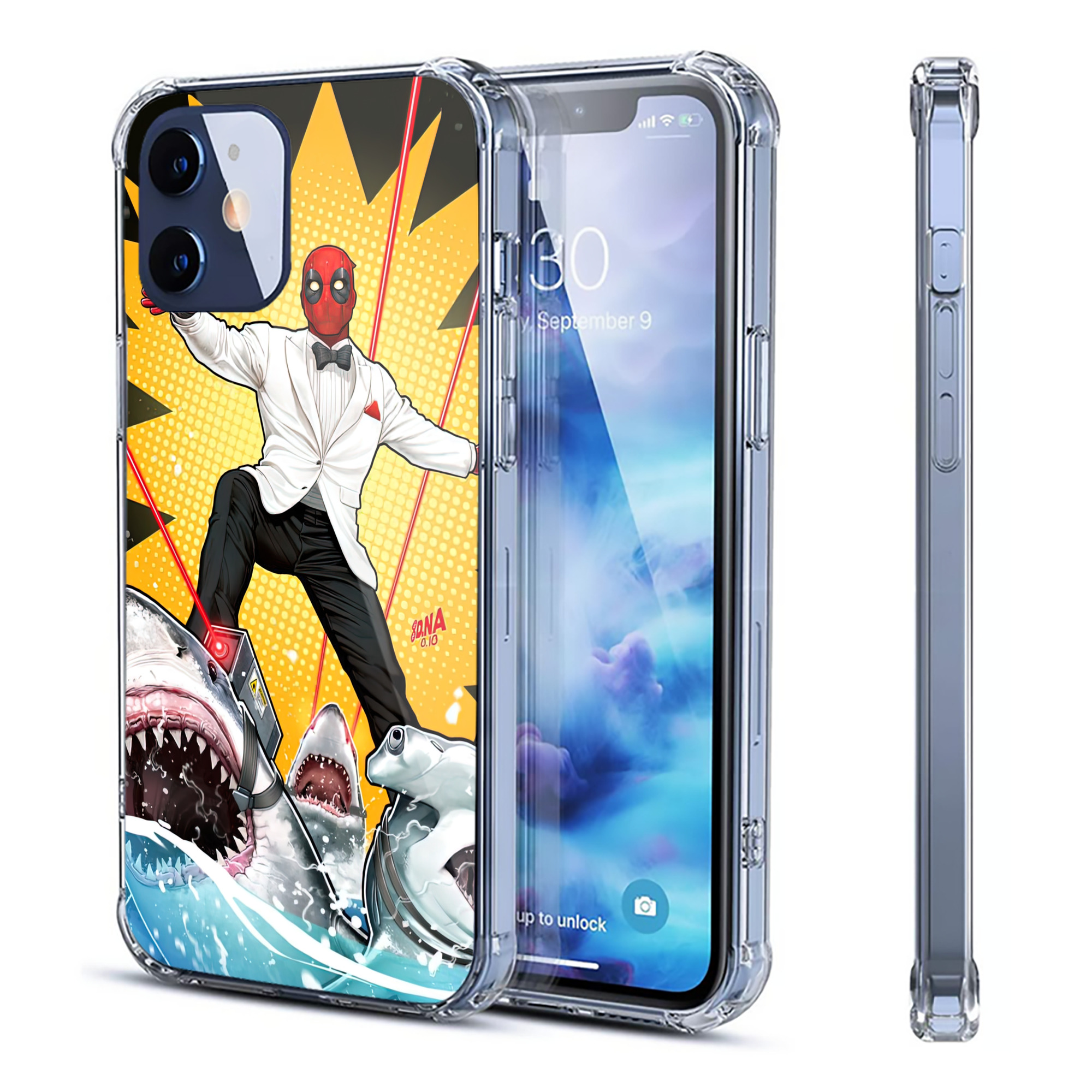 （画像用） Deadpool デッドプール 【iPhone 12シリーズ対応】透明スマホケース（クリアソフトケース）